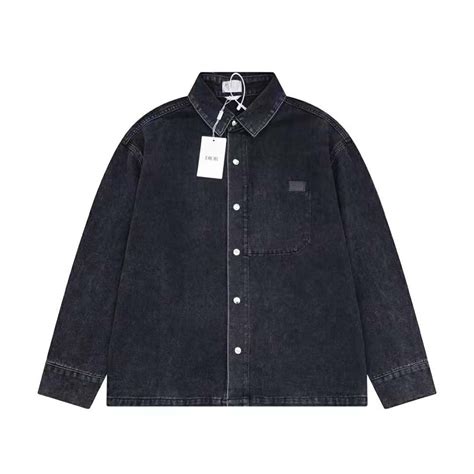 dior shirt zwart heren|dior men's overshirt.